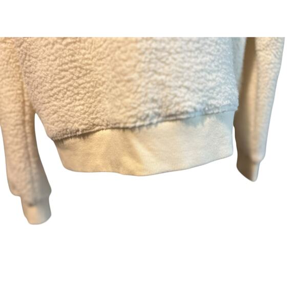 Lucky Brand Cream Fleece Sherpa Top NWT SZ Med Long Sleeves Minimalist Lagenlook - Picture 4 of 8